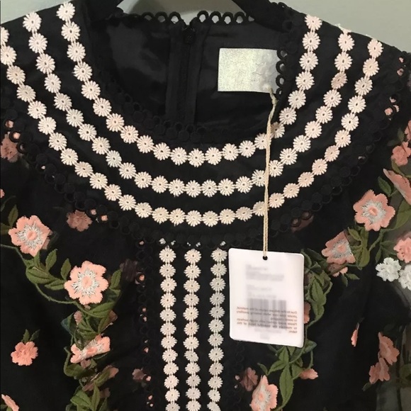 New Orla Kiely embroidered tulle Zora dress sz 4 - Picture 2 of 7